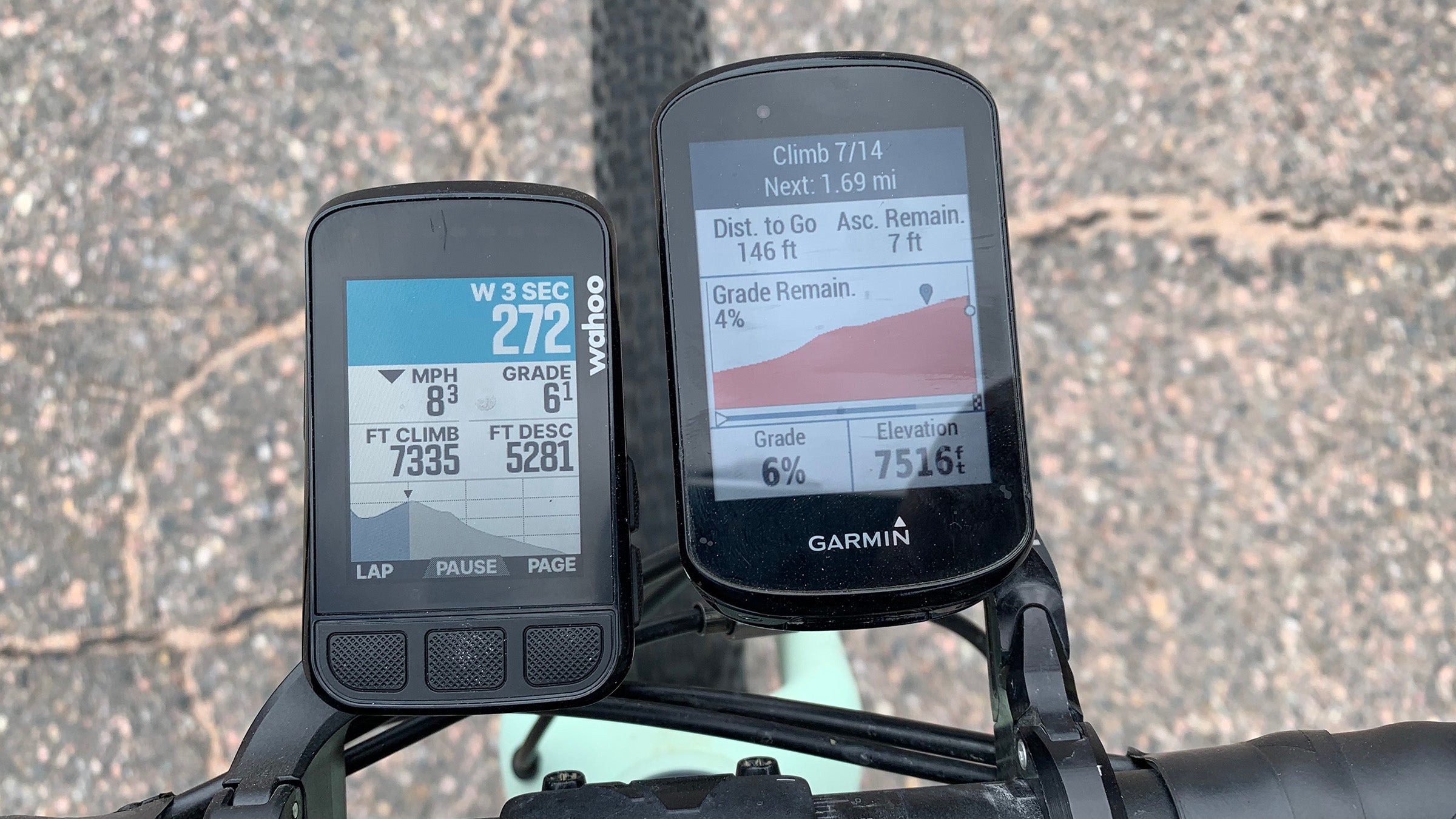 Wahoo elemnt shop bolt elevation profile