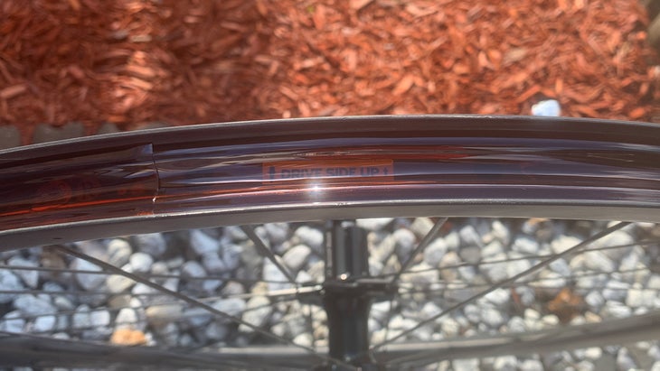 The Cadex 36 WheelSystem disc brake wheels come pre-installed with a rim strip and valves in place.