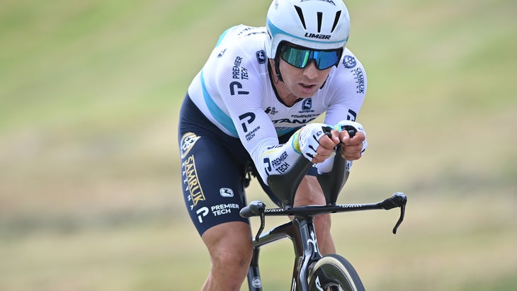 Alexey Lutsenko won the stage 4 TT at the 2021 Criterium du Dauphine.