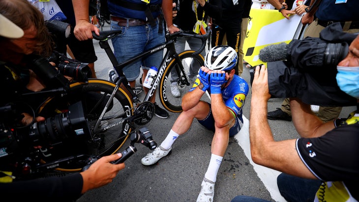 Mark Cavendish after winning stage 4 of the 2021 Tour de France.