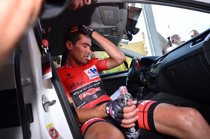 Tom Dumoulin had to deal with disappointment in front of everyone at the 2015 Vuelta a Espana