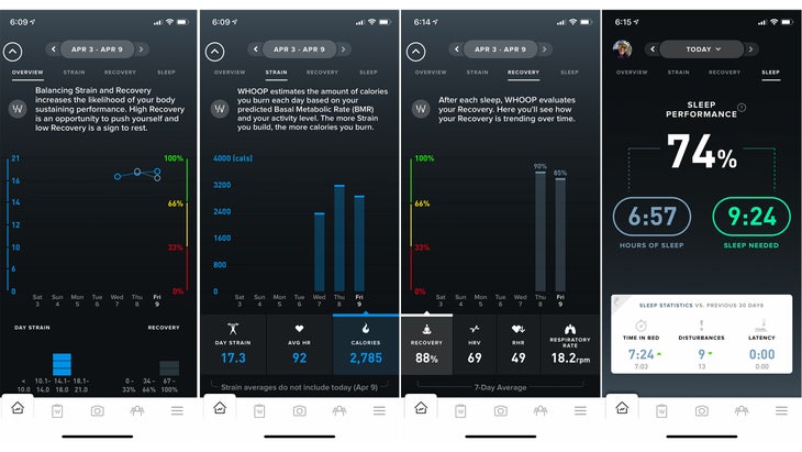 Whoop tracks metrics when I'm not riding — strain, recovery, and sleep — to make predictions about the level of future performances.