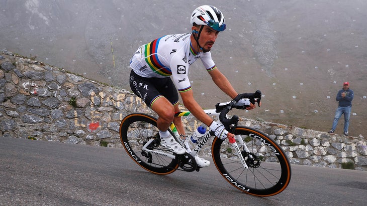 Julian Alaphilippe went all-in on the ascent of Col du Tourmalet.