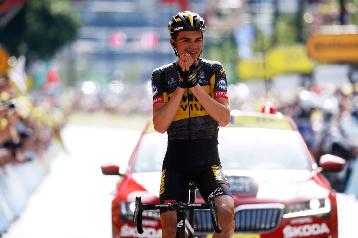 Sepp Kuss on stage 15 of the Tour de France.