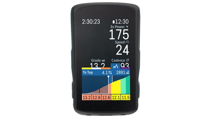 Hammerhead Karoo 2 with the Climber data displayed.