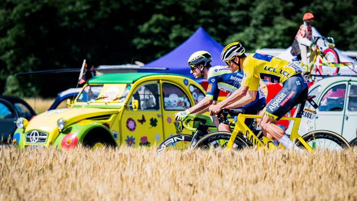 Mathieu van der Poel in the break on stage 7 of the 2021 Tour de France.