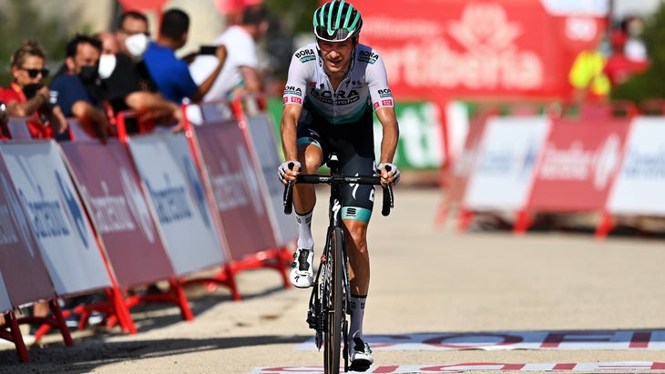 Felix Großschartner rode into 6th place on stage 12 of the 2021 Vuelta a España.