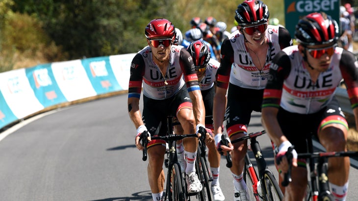Matteo Trentin finished just off the podium, in 4th place, on stage 12 of the 2021 Vuelta a España.