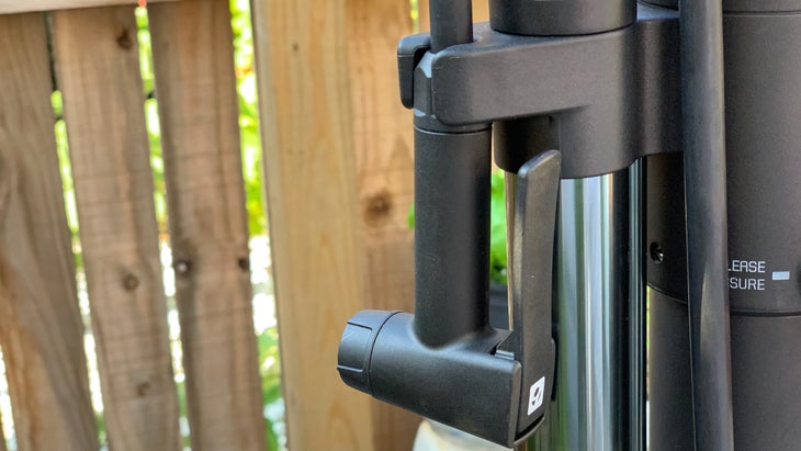 The pump head on the Bontrager Flash Charger does not feel as robust as the levers or the inflation chamber