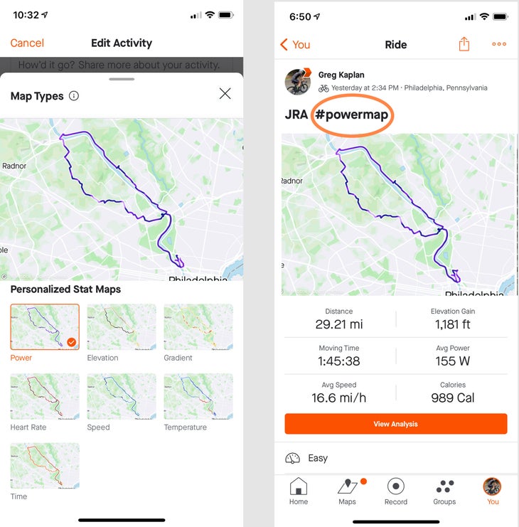 You can select what #statmaps are display in mpbile view by selecting a specific statmap from available options, or by using #statmap in the activity title.