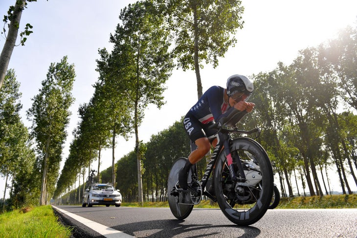 Leah Thomas took 14th in the world championships TT