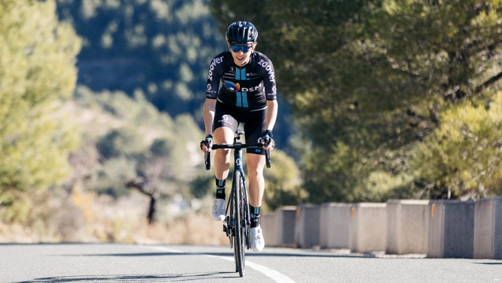 Juliette Labous, who races for Team DSM when not representing France, finished in sixth place in the elite women's TT at the 2021 UCI world road championships.