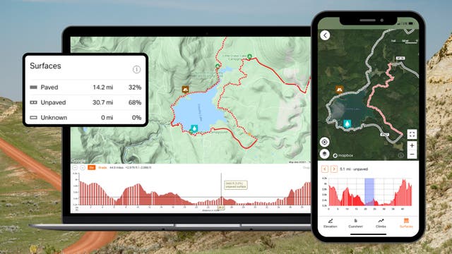 Ride With GPS adds Surface Types to route planning tool