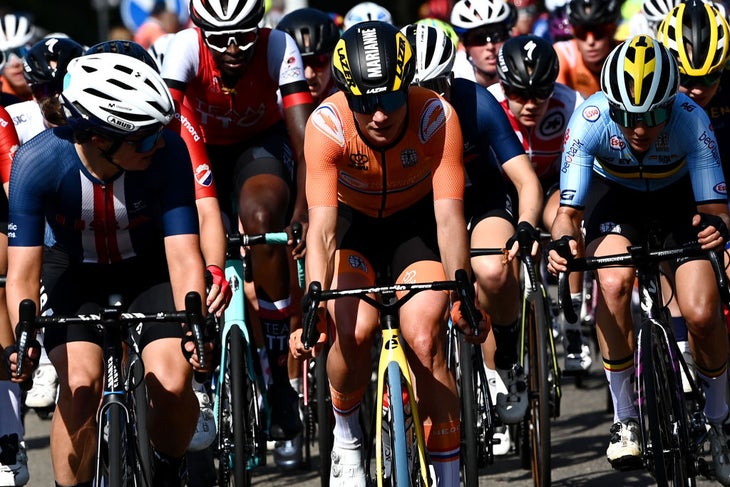 Marianne Vos was pipped to the line at worlds