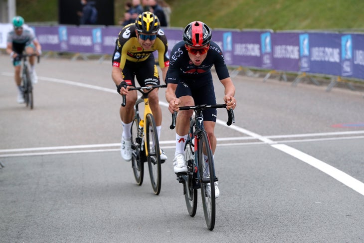 Tom Pidcock at the Amstel Gold Race 2021
