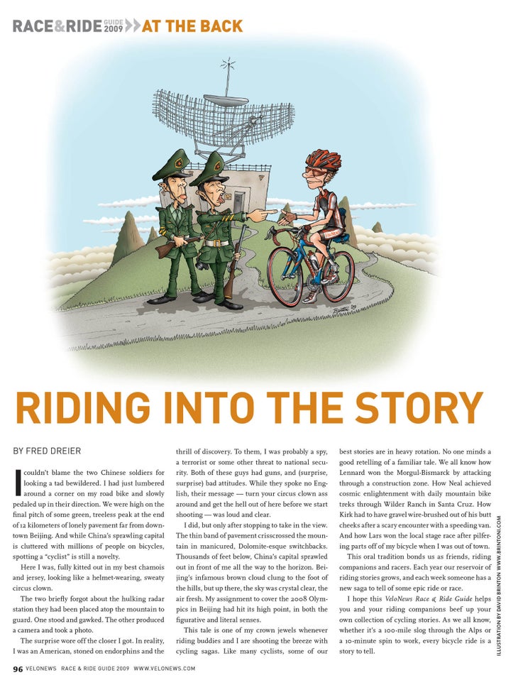Original print article in VeloNews