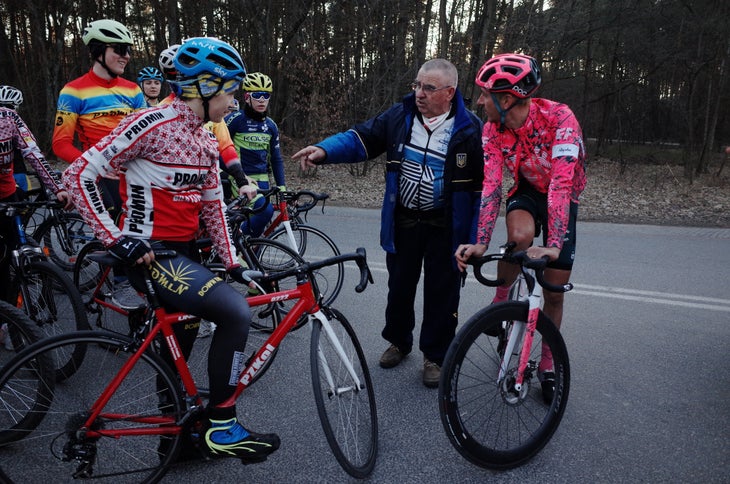 Laclan Morton meets Mark Padun's first coach and the young riders from Ukraine