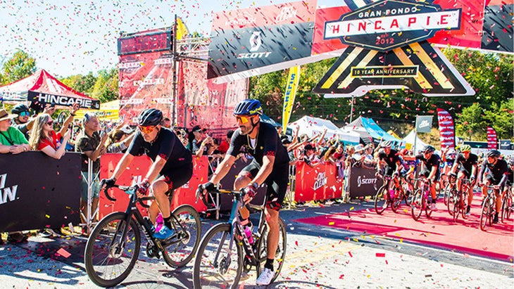 The Gran Fondo Hincapie finish line