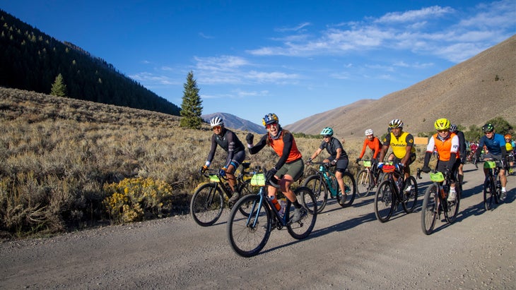 Cyclists at Rebecca's Private Idaho
