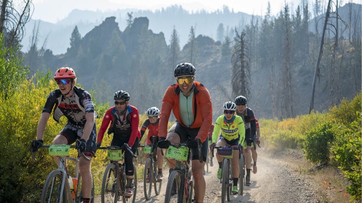 Cyclists at Rebecca's Private Idaho
