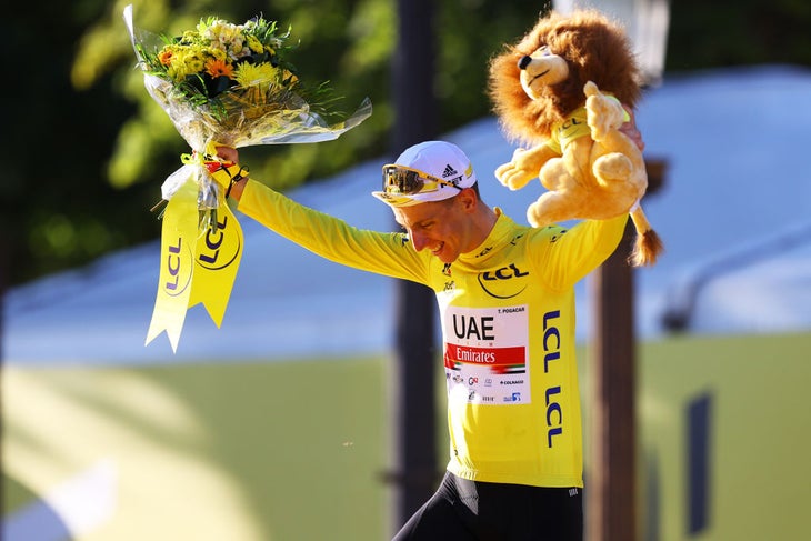Tadej Pogacar (UAE Team Emirates) at the 2021 Tour de France