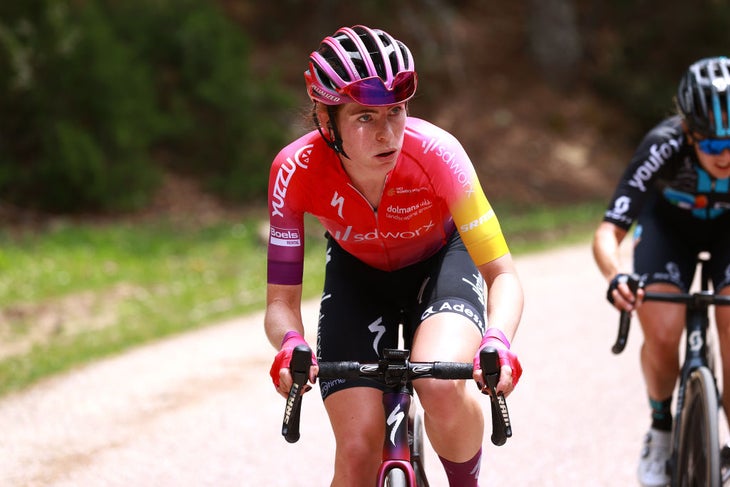 Demi Vollering on the attack at the Vuelta a Burgos