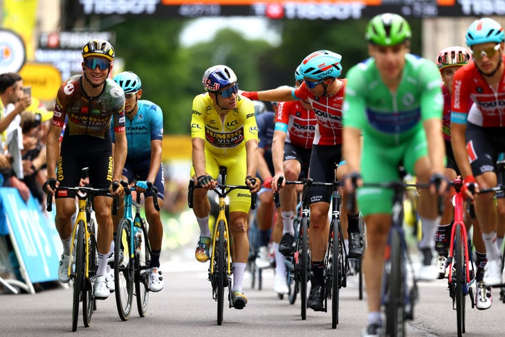 Wout van Aert rides in over seven minutes down after stage 6 of the Tour de France