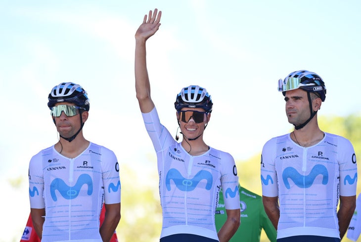 Enric Mas at the start of stage 4 of the 2022 Vuelta a Espana