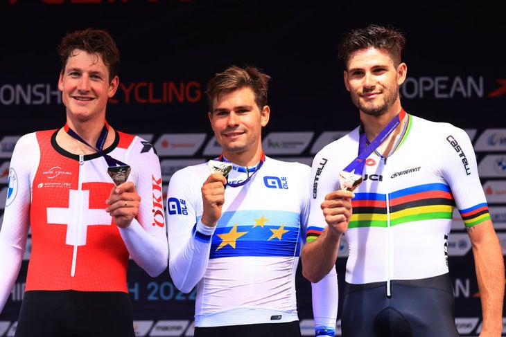 Bissegger beat Kung and Ganna in the European TT