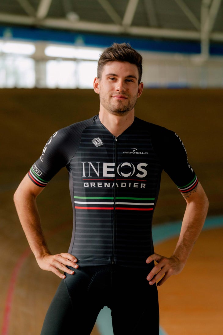 Filippo Ganna shows off special Bioracer kit design for UCI Hour