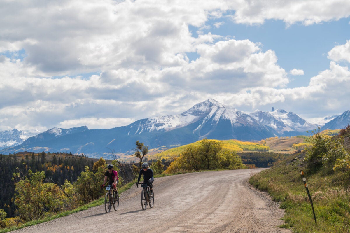 Gallery Aspen trees aglow and snowdusted mountains at the Telluride