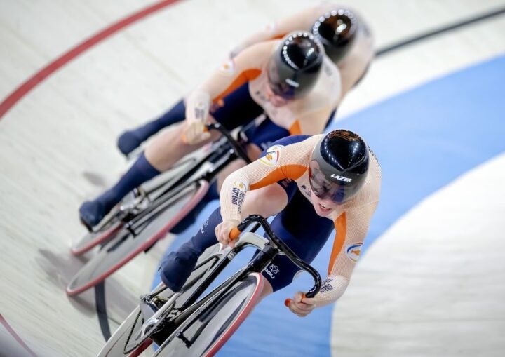 The Dutch women's team pursuit squad