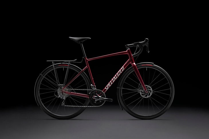 Specialized Allez Sport with fenders and a rack
