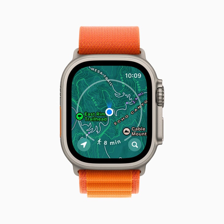Apple WatchOS10 update topo map