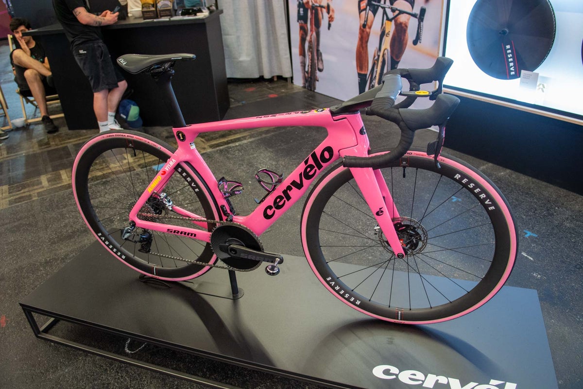 From Van Vleuten’s yellow Canyon to Roglič’s pink Cervélo, grand tour winning bikes are everywhere at Eurobike