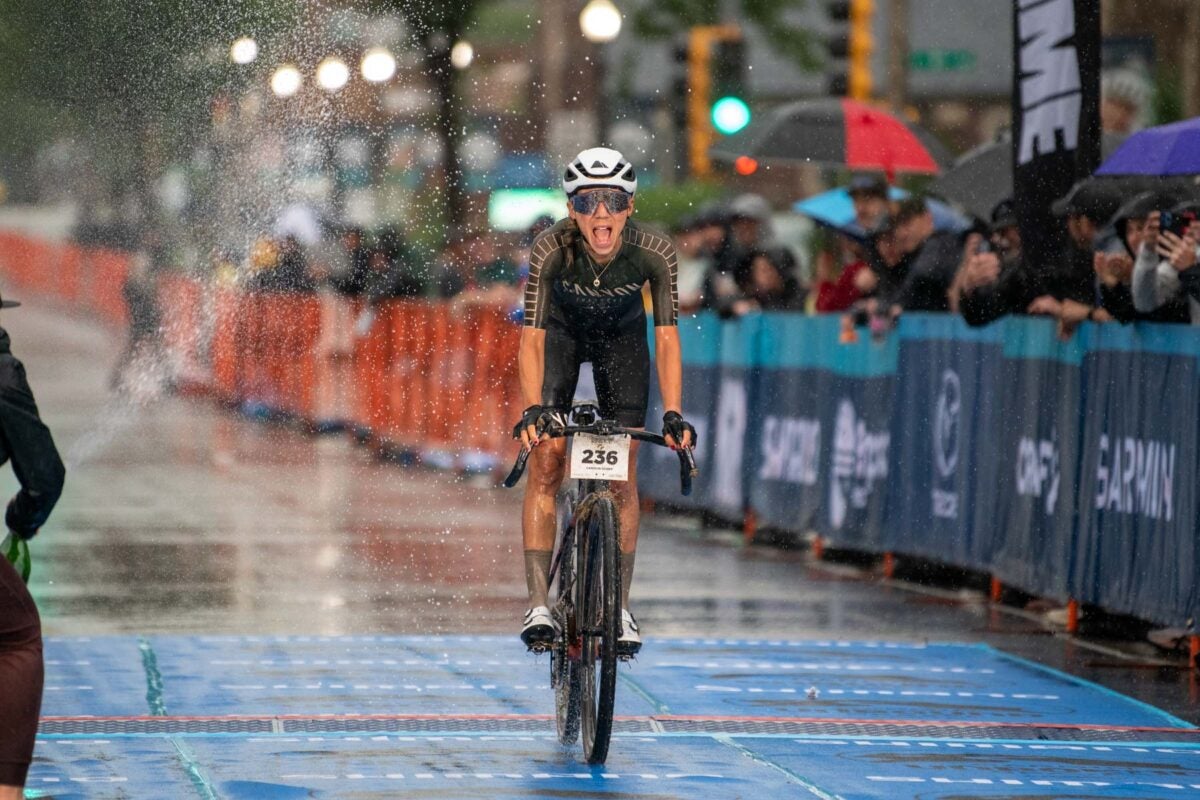 Carolin Schiff soloes to win at Unbound Gravel