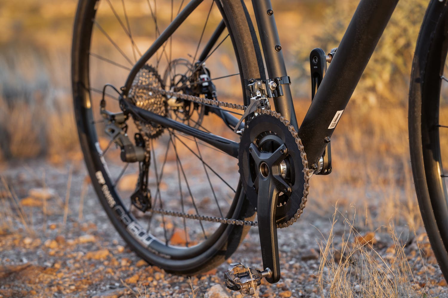Microshift-Sword-drivetrain---2x-crankset-detail