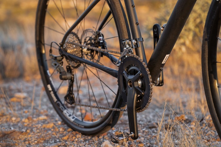 Microshift-Sword-drivetrain---2x-crankset-detail