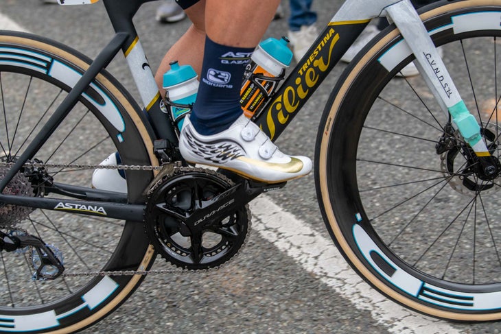 A look at Mark and his special-edition cycling shoes in the Tour de France Velo
