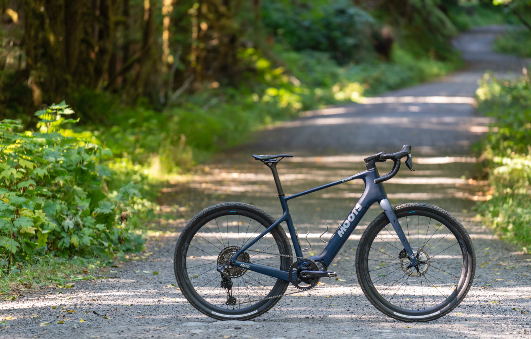 The Moots Express is both the company’s first carbon bike and e-bike