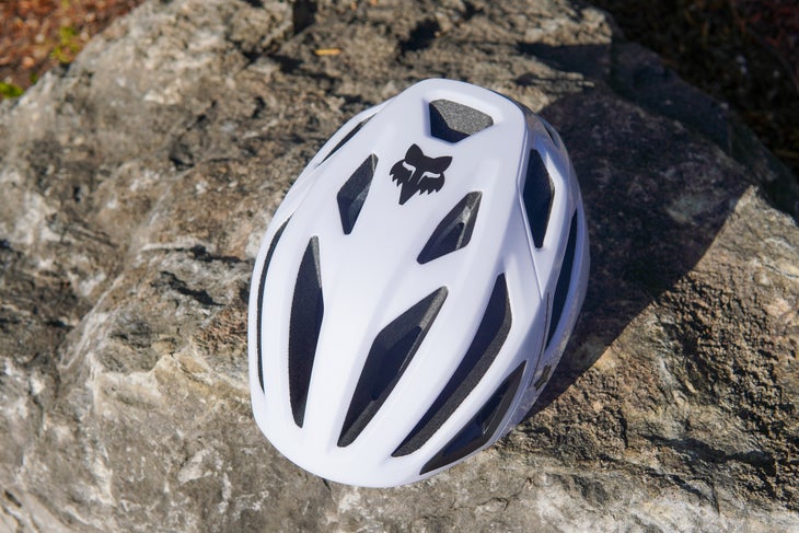 Fox Crossframe Pro helmet review top of helmet