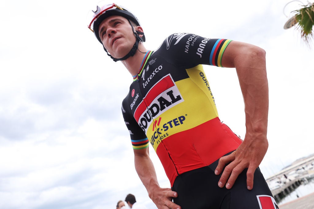 Remco Evenepoel reveals 2023 Soudal Quick-Step rainbow jersey