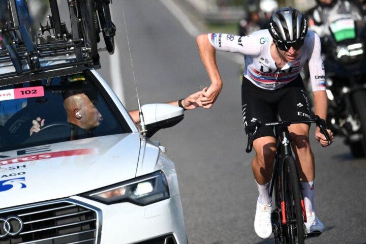 Pro cycling: Pogačar takes at drink at Il Lombardia