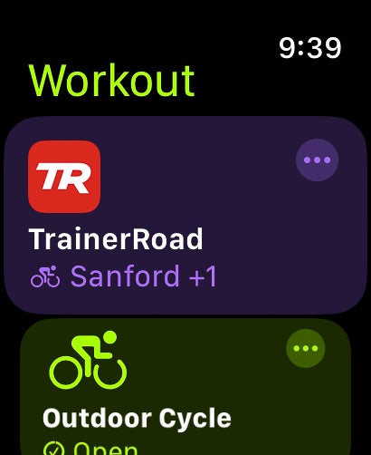 Indoor cycling outlet apple watch