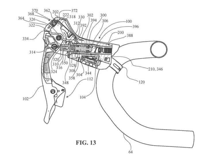 new sram axs drop bar road patent hydraulic piston layout