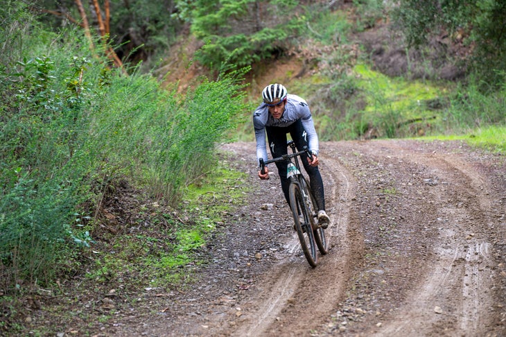 Christopher Blevins en route to victory in the men's Low Gap Hopper, Jan 27 2024.