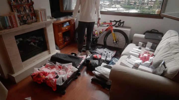 Here's a look at a pro cyclist's kit haul