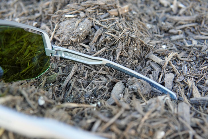 Shimano Technium L cycling sunglasses review rubberized arm