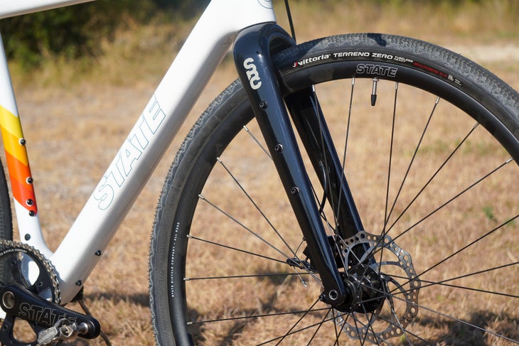 State carbon fork detail