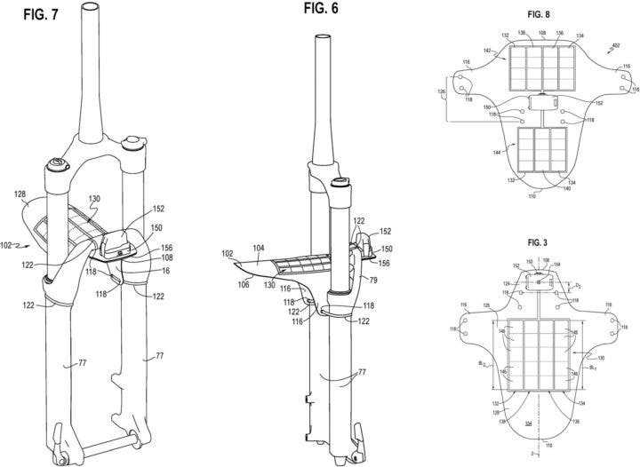sram axs battery solar charging array rear fender bottle cage